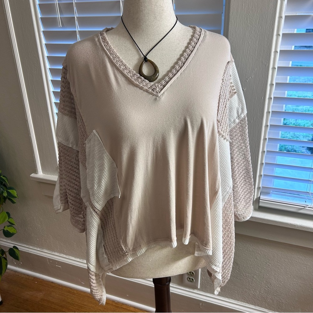 POL Boho Patchwork Tunic Top Oversized Lagenlook … - image 2